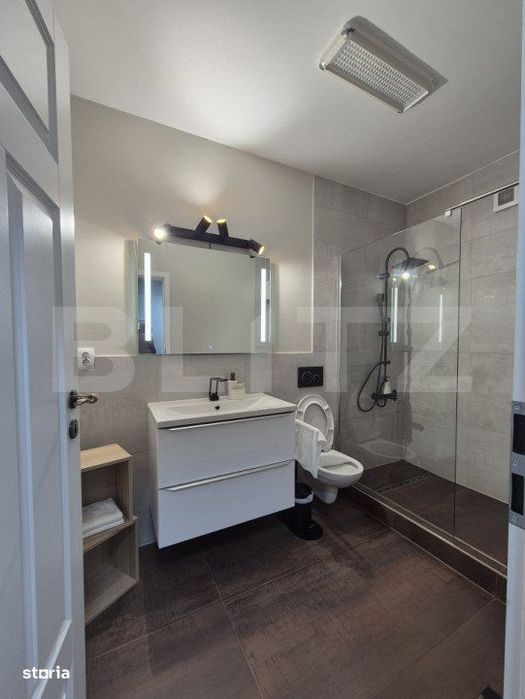 Apartament 2 camere, etaj intermediar, orientare sudica, mobilat LUX