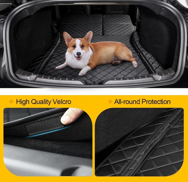 Премиум кожени стелки за багажник за Tesla Model 3 Highland