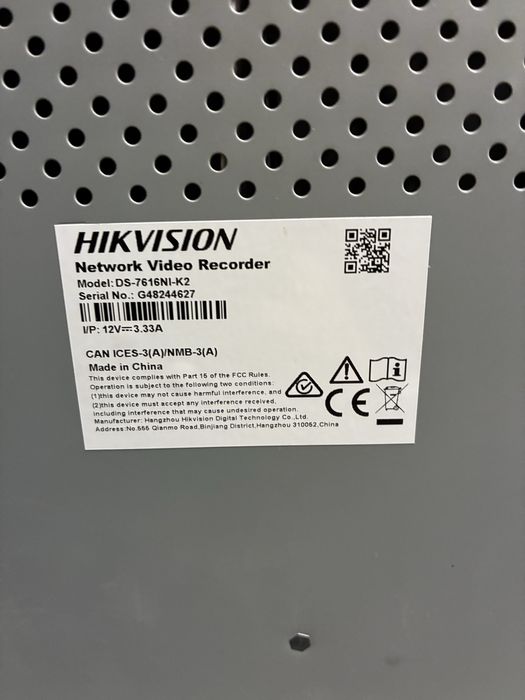 NVR Hikvision 7616