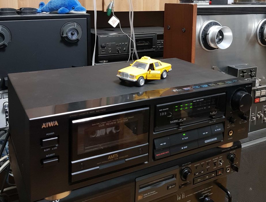 Casetofon Deck Stereo Vintage AIWA AD F410 BLACK (Made in Japan)