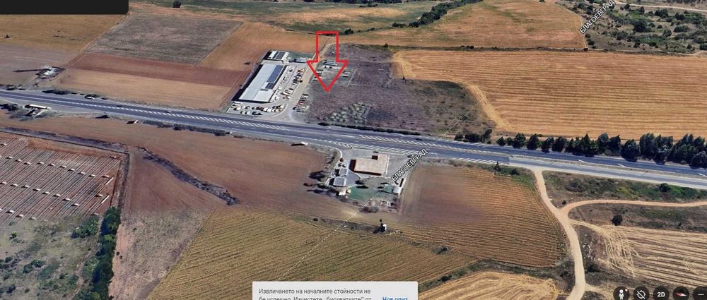 Поземлен имот с площ от 4055 кв.м., разположен на стратегическо място с отлична видимост и достъп.
