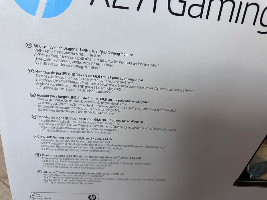 HP X27i gaming monitor