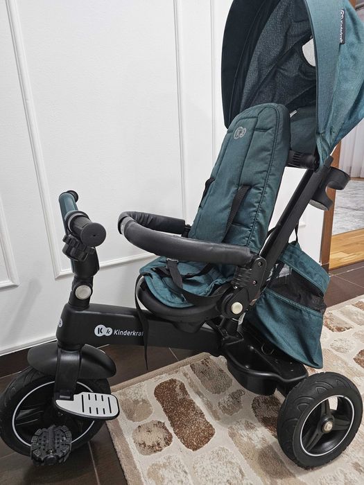 Tricicleta pentru copii Kinderkraft Easytwist Midnight Green
