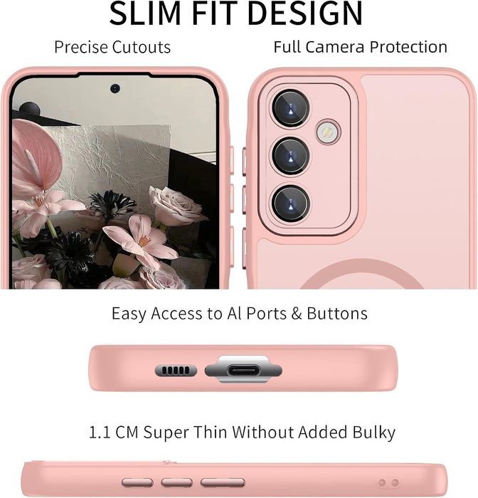 Матов magsafe кейс за samsung galaxy a56 - розов