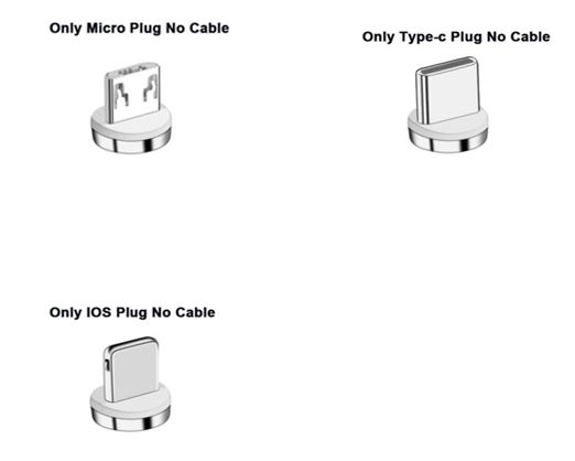 Set 1x Cablu Magnetic + 2x Mufa magnetica Incarcare Rapida 3A