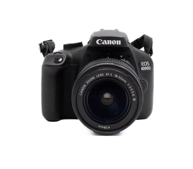 Canon Eos 4000D  +obiectiv 18-55 mm see