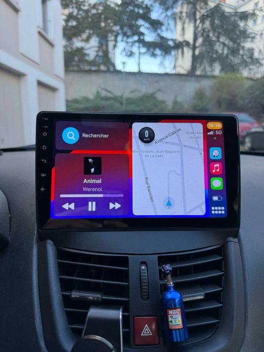 Navigatie Android Peugeot 207 - CarPlay AndroidAuto QLed Slot SIM