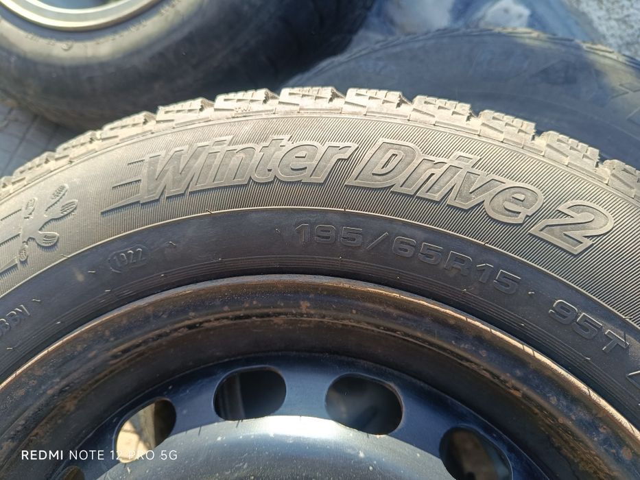 2бр джанти 15 4х108 със зимни гуми Кордиант 195 65 15 от ауди 80 б4