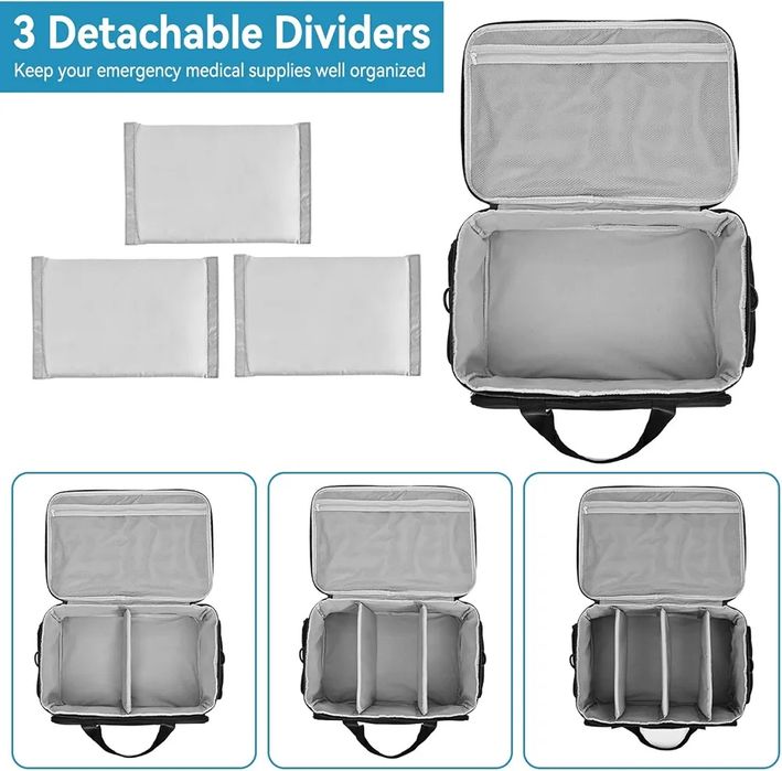 Geantă mare pentru trusa de prim ajutor, organizator medicamente