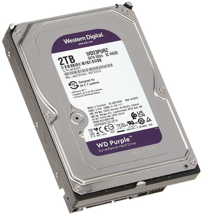 Hard Disk 2TB Supraveghere video DVR NVR WD Purple Sata 3 WD23PURZ Nou