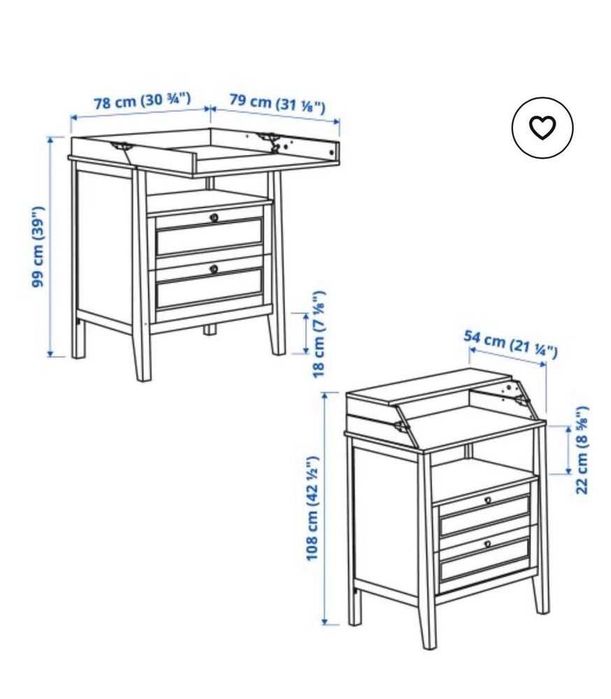 Шкаф с повивалник Ikea Sundvik