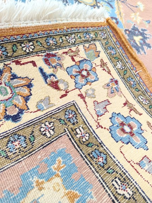 Covor traditional persan, Ghoum/Qom-India, lucrat manual, lana160x105.