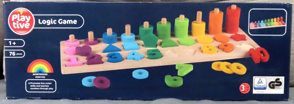 set jucării Montessori, ecologice, din lemn, 1-3 ani