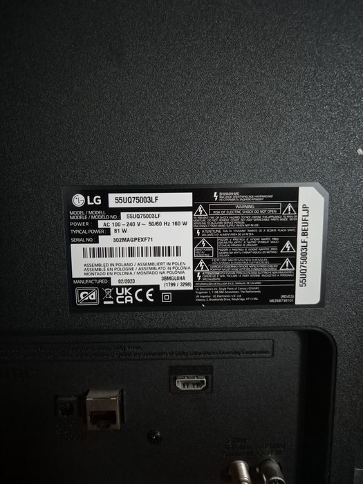 LG 55UQ75003LF ECRAN SPART+ telecomanda Magic Remote