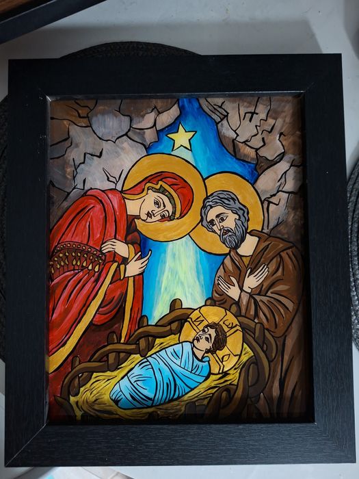 Icoane pictate pe sticla