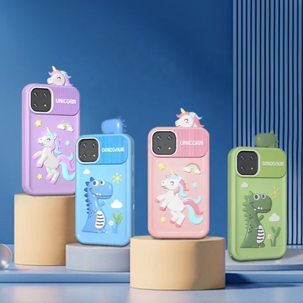 Детски смартфон с калъф еднорог/динозавър - различни цветове -50%,