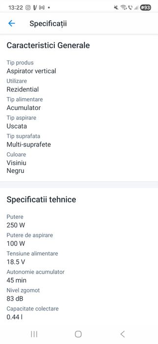 Aspirator vertical fara fir Rowenta X-Force Flex 9.60 Animal Care RH20