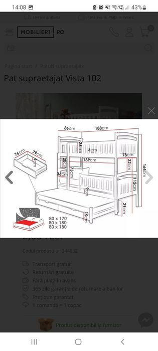 Vand pat supraetajat Vista 102