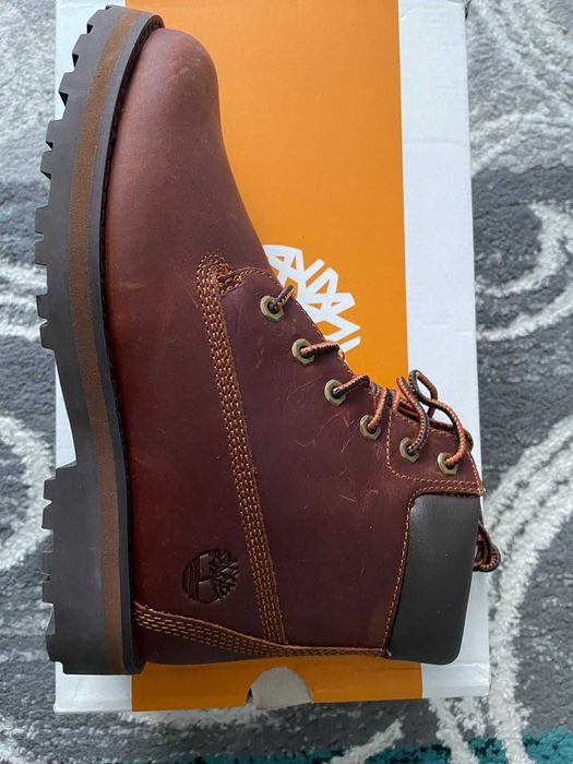 Timberland Courma Kid 6 in Side zip boot Md Brown full Grain nr 36