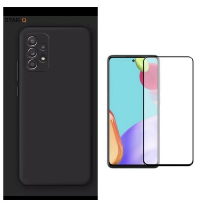 Husa Silicon Safe Case si Folie Sticla 8D Samsung A37/A36/A35/A34/A33/A32