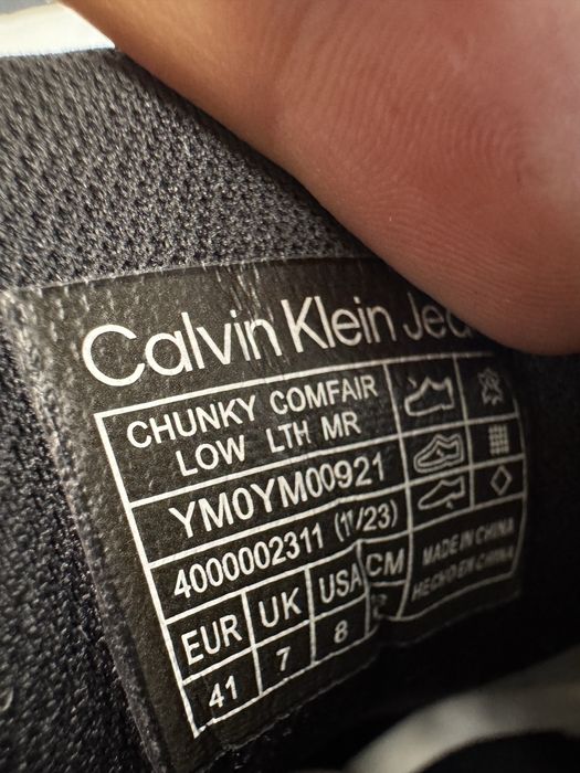 Pantofi sport Calvin Klein demi-wedge de piele barbati