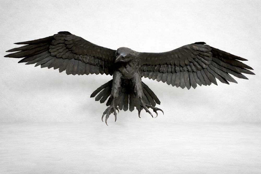 Скульптура из металла - Сокол. МАФ. 110 см