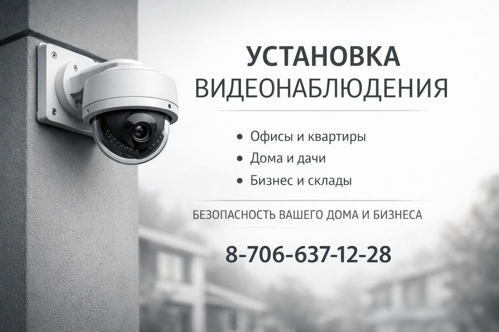 Установка системы видеонаблюдения