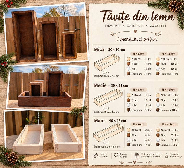 Tăvițe pentru aranjamente