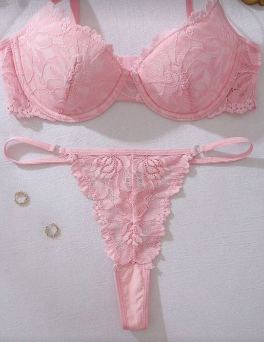 Дамски сет бельо, розово