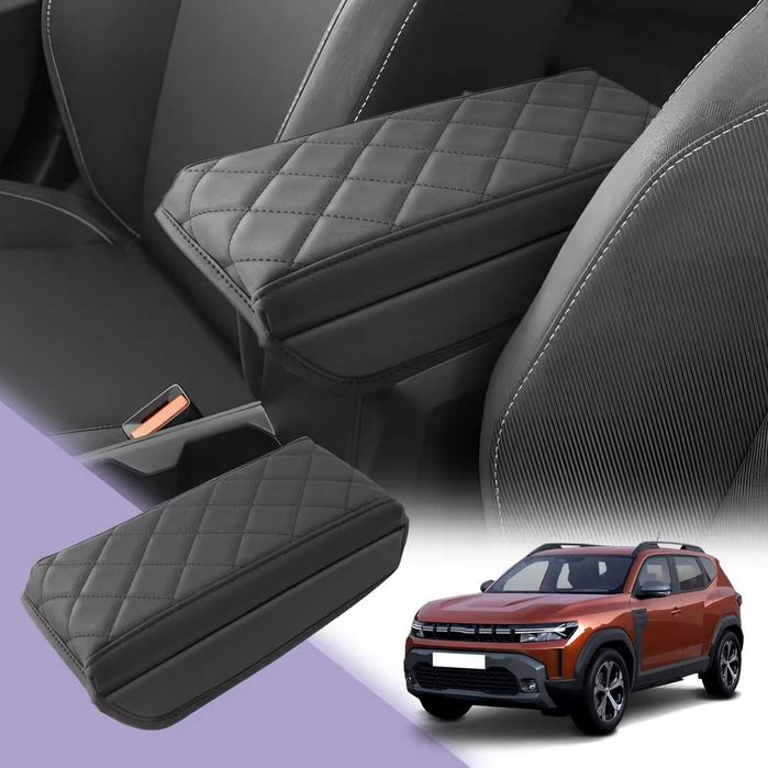 Husă pentru cotieră consola centrală compatibilă Dacia Duster  (cu cotieră) protecție – negru