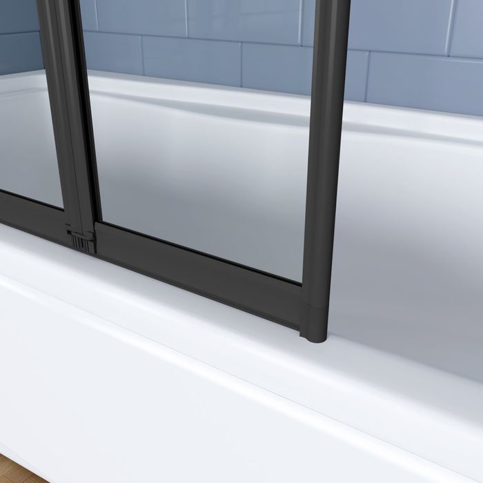 Paravan de duş pliabil AICA Bathrooms, negru mat, 1200x1400 mm