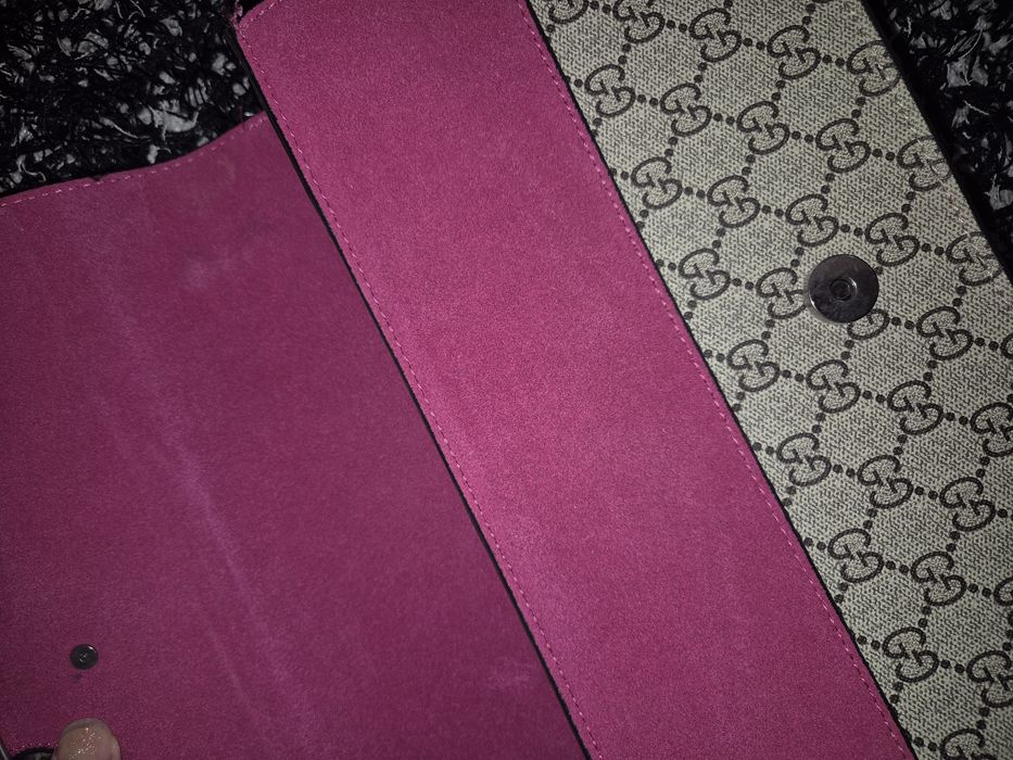 Гучи G.ucci Чанта ЕКРЮ И РОЗОВО