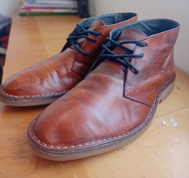 Ghete din piele maro Carlo Pazolini evenimente oraș munca plimbare.