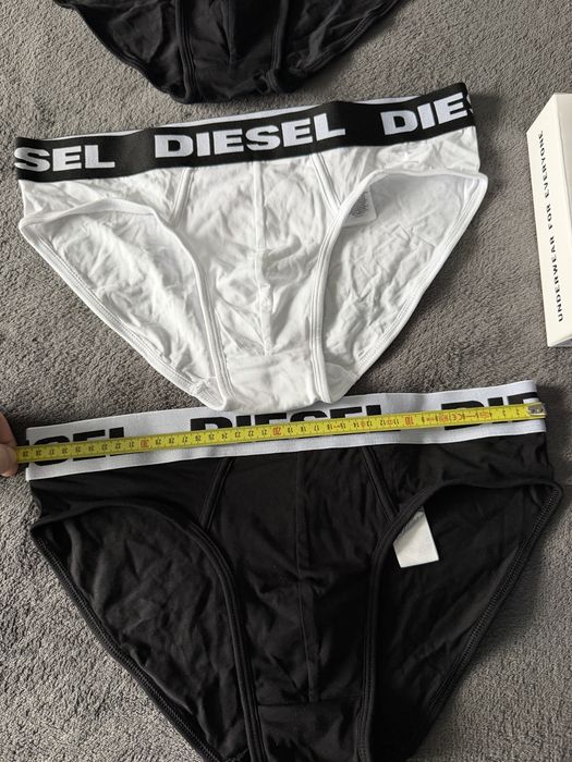 Diesel Umbr-Andre set 3 chiloti barbatesti alb-negru-negru cu logo marimea L noi originali