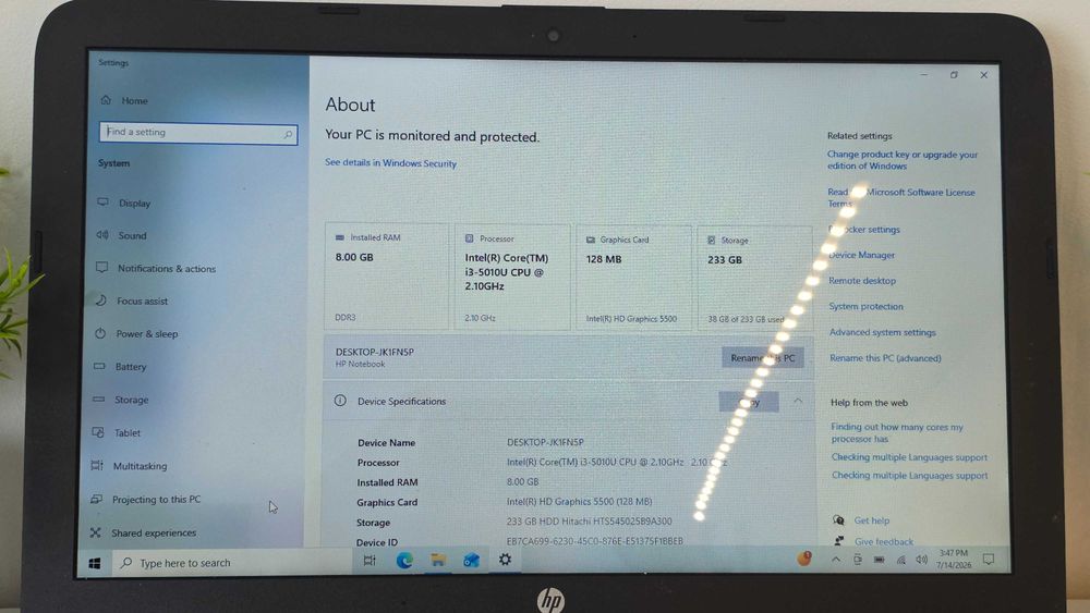 Laptop Hp Notebook - 15-ac121dx