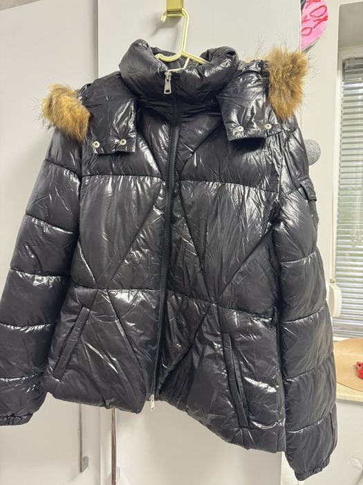 Дамско яке с естествен пух М-Л