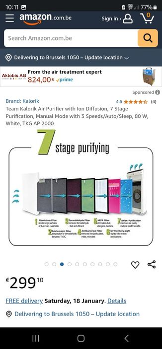 Purificator aer TKG AP 2000 7 etape purificare