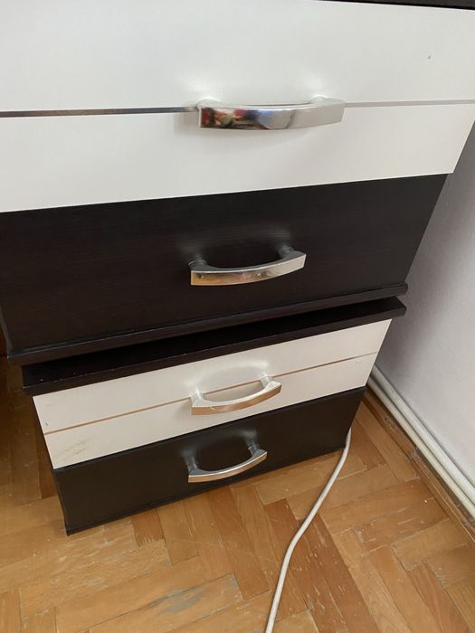 Corp cu cate 2 sertare, alb venghe