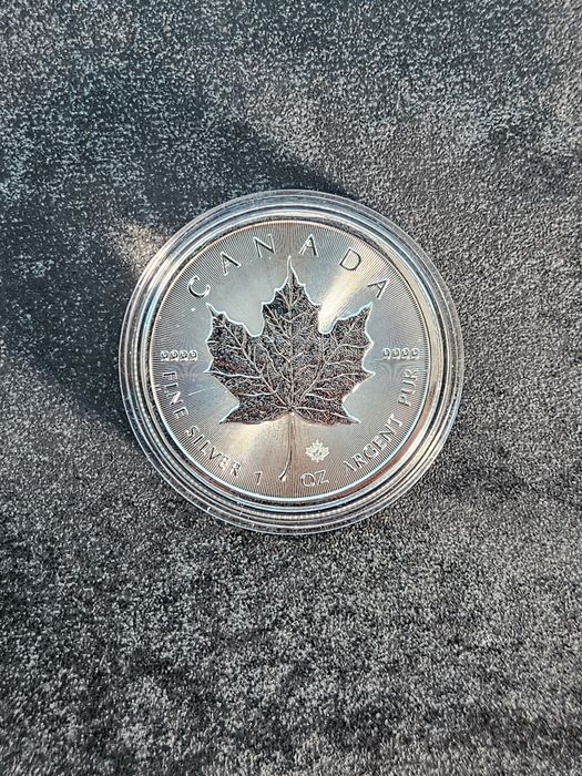 Monede argint pur Maple Leaf 1Oz uncie 9999 bullion lingou