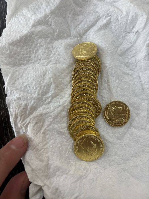 Vand galbeni placati cu aur de 24k frank iosif 4 ducat