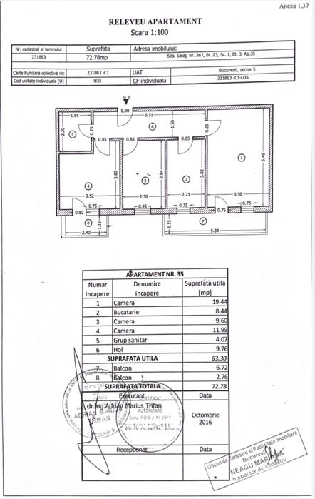 Apartament 3 camere Confort Urban Residence | 2 locuri de parcare | Mobilat și utilat | Proprietar