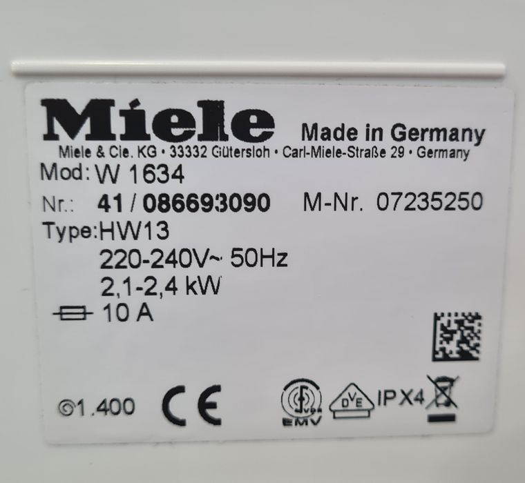 Пералня Miele W1634 6кг/1400обр/А+