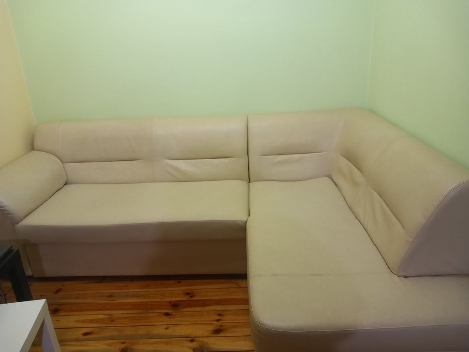 Майска промоция! Кожен  ъглов диван