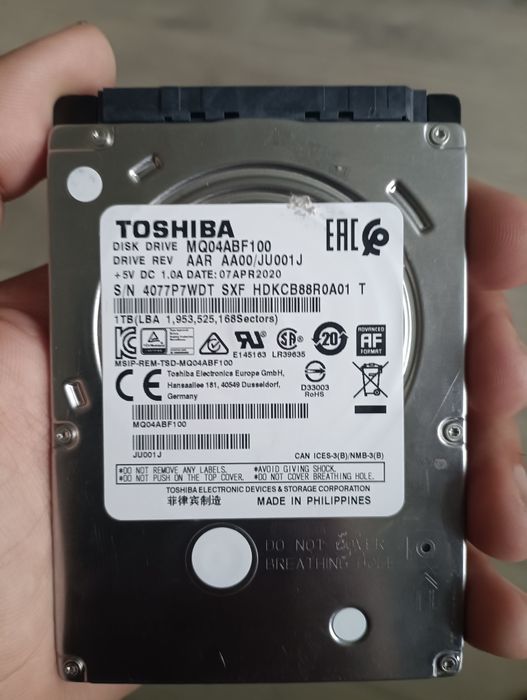 Hdd Toshiba MQ04ABF100