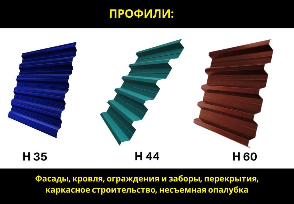 Профлист, профнастил напрямую с завода до 13 м. В наличии. Низкая цена