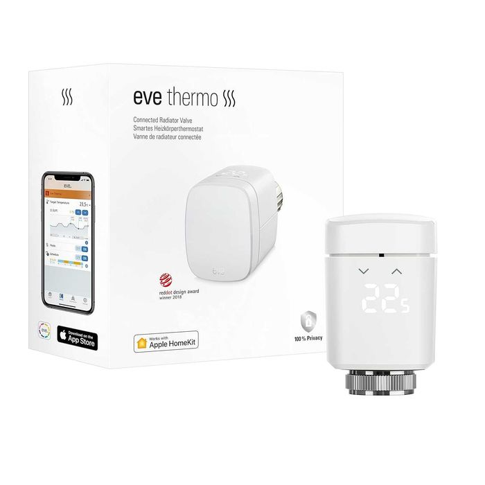 Смарт термоглава Eve с дисплей НОВ Eve Thermo Apple Home Не разпечатан