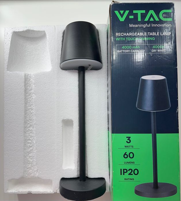 V-TAC презареждаема LED настолна лампа 4000mAh – НОВА