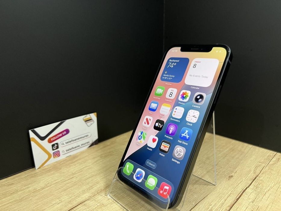 iPhone 12 64Gb Black Second-Hand Foarte Bun 3 ani garanție, Telefoane