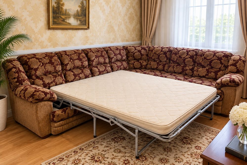 Продам большой угловой диван вместе с креслом