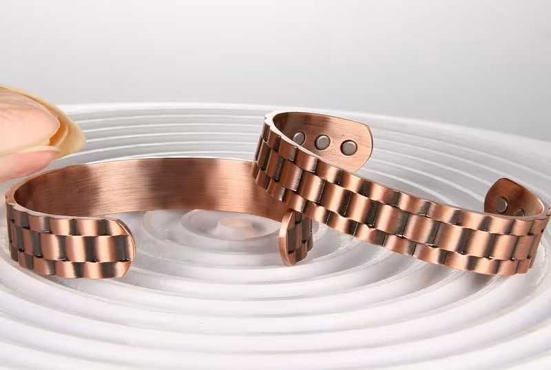 Brăţară din cupru pur cu 6 magneţi Gauss